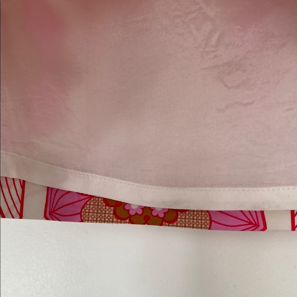 Tibi Red, brown and Pink floral Embellished A-Line Mini Skirt size 8 fully lined - Picture 4 of 8